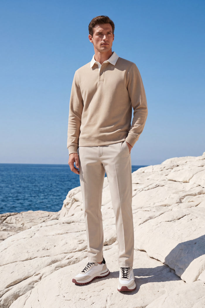 Valerio Polo Knit Beige