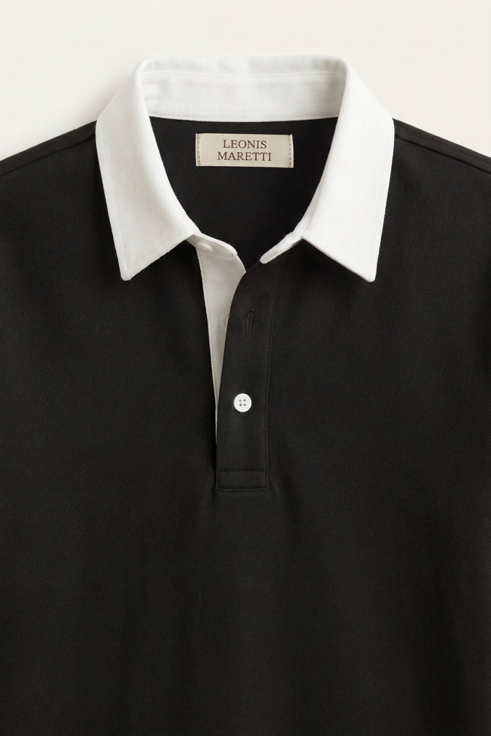 Valerio Polo Knit Black