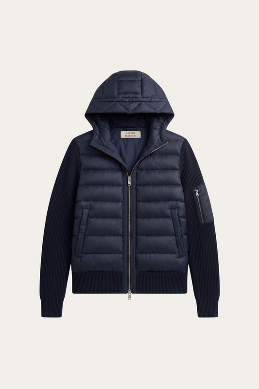 Valmero Hybrid Zip Jacket Navy