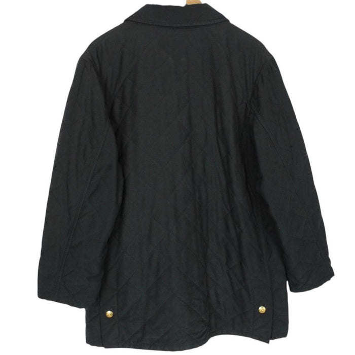 Vintage 90s Burberry Black Nova Check Lined Quilted Jacket