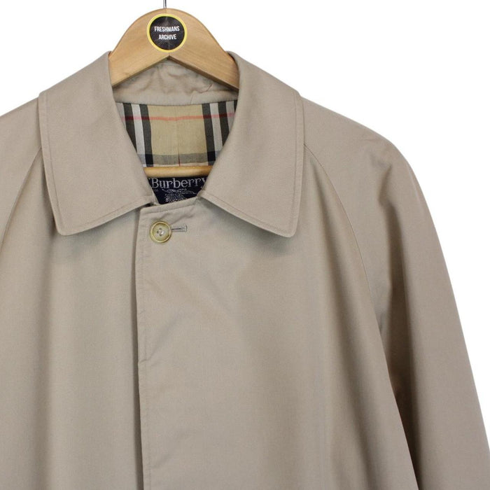 Vintage 90s Burberry Tan Brown Single Breasted Trench Coat