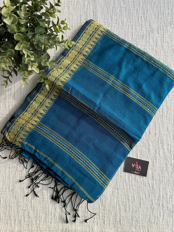 Weaving border cotton kolka naksha saree