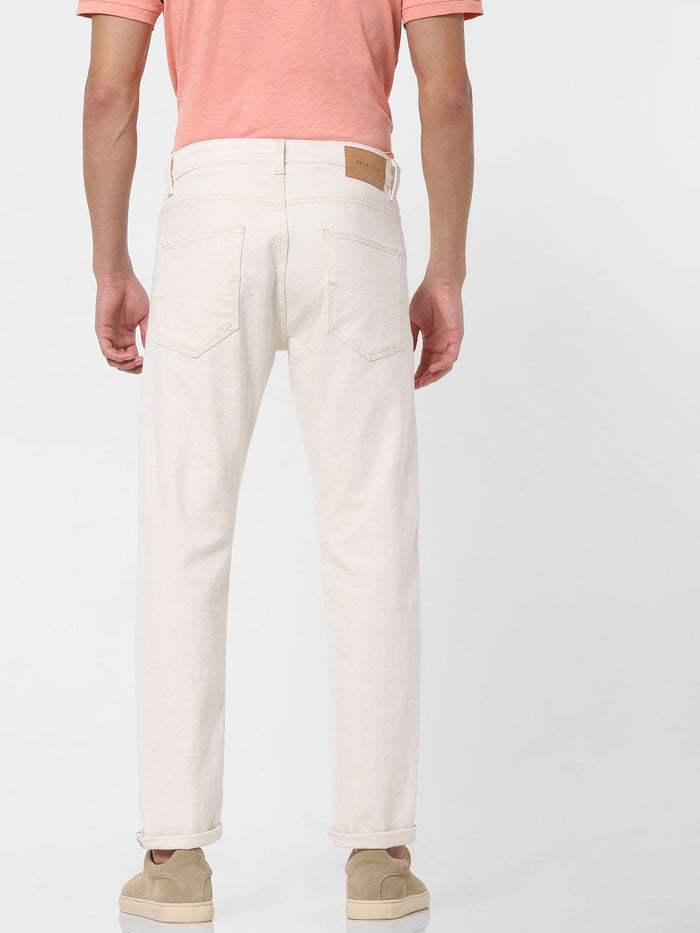 White Faded Toby Tapered Fit Jeans