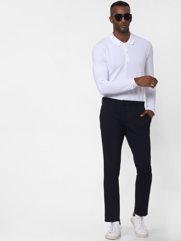 White Polo Neck T-Shirt