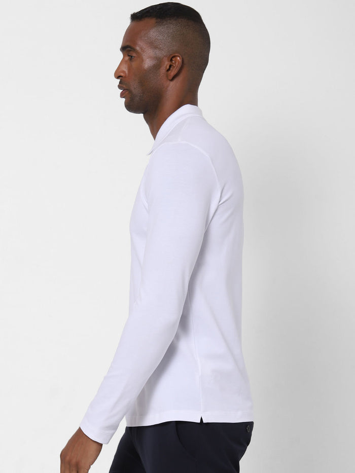 White Polo Neck T-Shirt