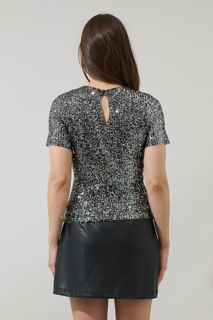 Willard Sequin Liny Crop Top