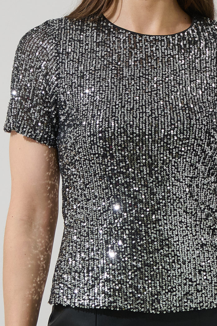 Willard Sequin Liny Crop Top