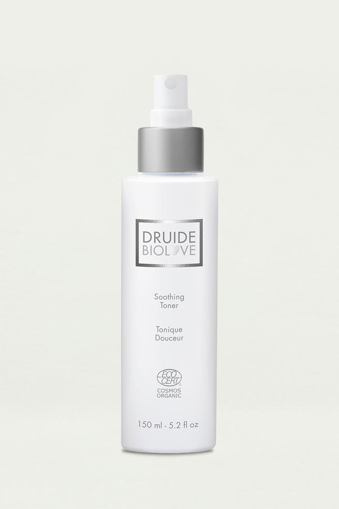 Druide Biolove Organic Witch Hazel Toner for Sensitive Skin, 150 ml, certified COSMOS organic facial toner soothes redness, hydrates naturally.